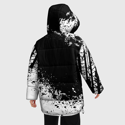 Женская зимняя куртка Honda: Black Spray / 3D-Черный – фото 4