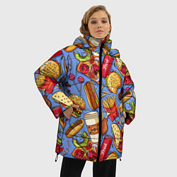 Куртка зимняя женская Fastfood Life, цвет: 3D-черный — фото 2