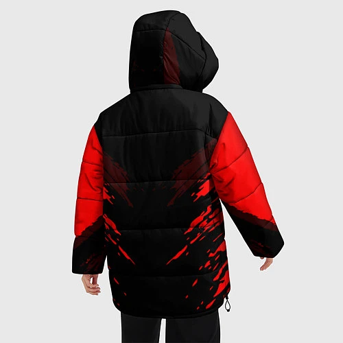 Женская зимняя куртка Lexus: Red Anger / 3D-Черный – фото 4