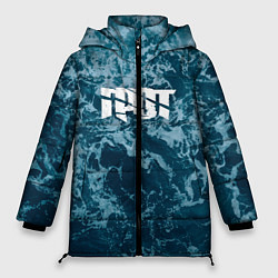 Куртка зимняя женская Грот: Синий мрамор, цвет: 3D-светло-серый