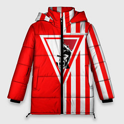 Куртка зимняя женская Красно-белый воин, цвет: 3D-черный