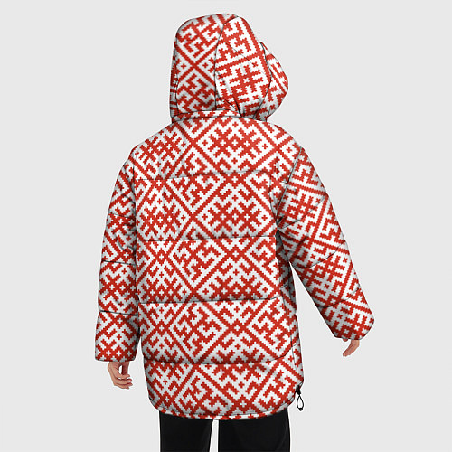 Женская зимняя куртка Духобор: Обережная вышивка / 3D-Черный – фото 4