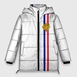 Куртка зимняя женская Франция: лента с гербом, цвет: 3D-светло-серый