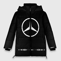 Куртка зимняя женская Mercedes: Black Abstract, цвет: 3D-красный