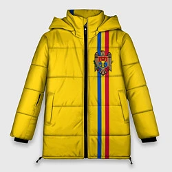 Куртка зимняя женская Молдавия: лента с гербом, цвет: 3D-светло-серый