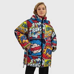 Куртка зимняя женская Pop art pattern, цвет: 3D-черный — фото 2