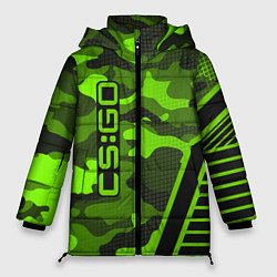 Куртка зимняя женская CS:GO Light Green Camo, цвет: 3D-черный