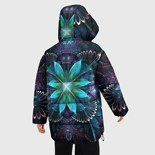 Женская зимняя куртка Астральная мандала / 3D-Черный – фото 4