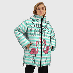 Куртка зимняя женская Sweet Summer Flamingo, цвет: 3D-черный — фото 2