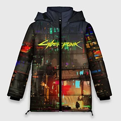 Женская зимняя куртка Cyberpunk 2077: Night City