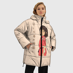 Куртка зимняя женская Унесённые призраками, цвет: 3D-светло-серый — фото 2