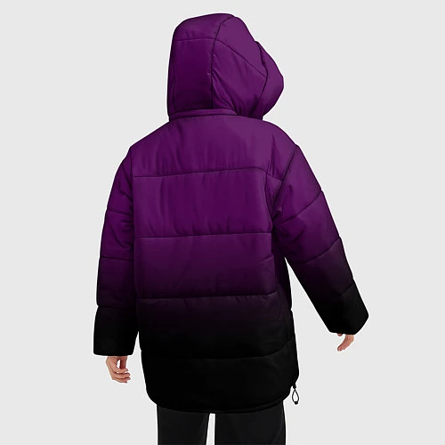 Женская зимняя куртка Black Pink: Violet Gradient / 3D-Черный – фото 4