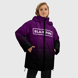 Куртка зимняя женская Black Pink: Violet Gradient, цвет: 3D-черный — фото 2