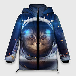 Женская зимняя куртка Кот-космонавт