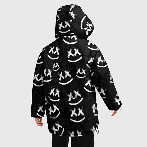 Женская зимняя куртка Marshmello: Black Pattern / 3D-Черный – фото 4