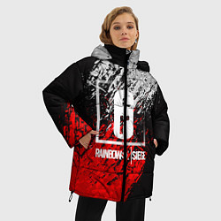 Куртка зимняя женская R6S: Red & White, цвет: 3D-красный — фото 2
