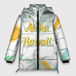 Куртка зимняя женская Aloha Hawaii, цвет: 3D-светло-серый