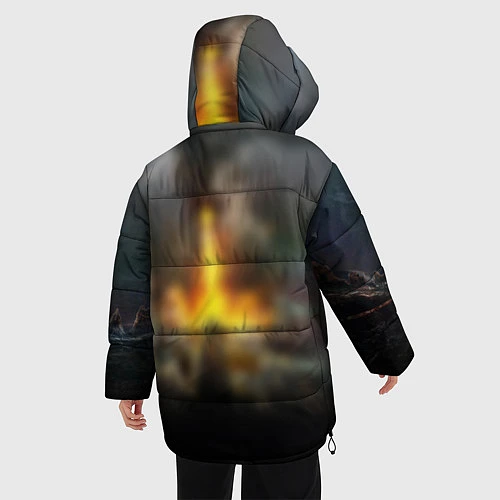 Женская зимняя куртка TES: Dragon Flame / 3D-Черный – фото 4