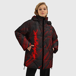 Куртка зимняя женская Cyberpunk 2077: Red Breaks, цвет: 3D-черный — фото 2