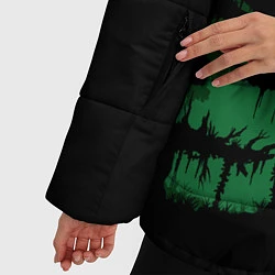 Куртка зимняя женская Хищник в лесу, цвет: 3D-черный — фото 2