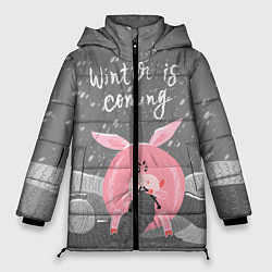 Куртка зимняя женская Pig: Winter is Coming, цвет: 3D-черный