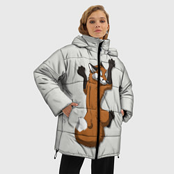 Куртка зимняя женская Лис вцепился, цвет: 3D-светло-серый — фото 2
