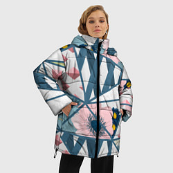 Куртка зимняя женская Нежная геометрия, цвет: 3D-черный — фото 2