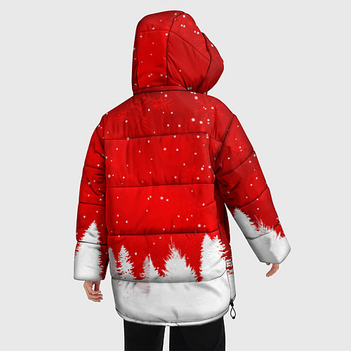 Женская зимняя куртка Christmas pattern / 3D-Красный – фото 4
