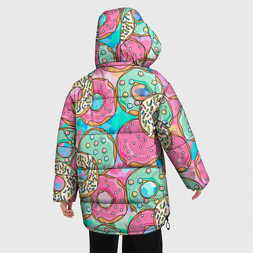 Женская зимняя куртка Сахарные пончики / 3D-Черный – фото 4