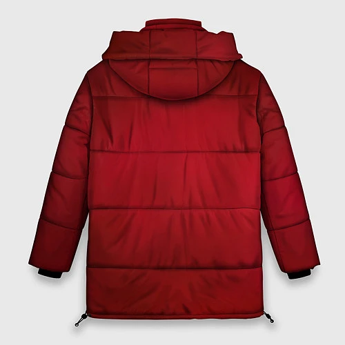 Женская зимняя куртка Новогодний Дзюба / 3D-Красный – фото 2