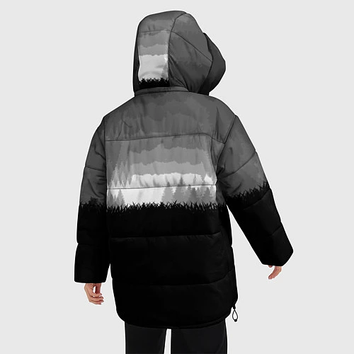 Женская зимняя куртка RDR 2: Grey Style / 3D-Черный – фото 4