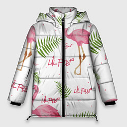 Куртка зимняя женская Lil Peep: Pink Flamingo, цвет: 3D-красный