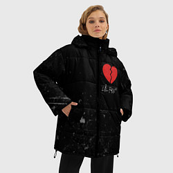 Куртка зимняя женская Lil Peep: Broken Heart, цвет: 3D-красный — фото 2
