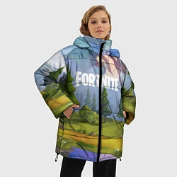 Куртка зимняя женская Fortnite: Forest View, цвет: 3D-черный — фото 2