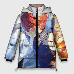 Куртка зимняя женская Моя геройская академия Шото, цвет: 3D-светло-серый