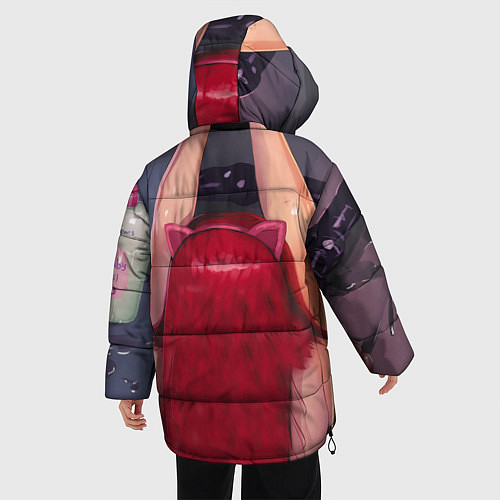 Женская зимняя куртка Ahegao / 3D-Черный – фото 4