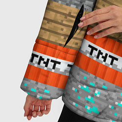 Куртка зимняя женская Minecraft Blocks, цвет: 3D-черный — фото 2