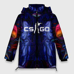 Куртка зимняя женская CS:GO Waves Skin, цвет: 3D-красный