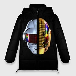 Куртка зимняя женская Daft Punk: Smile Helmet, цвет: 3D-светло-серый