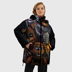 Куртка зимняя женская Five Nights at Freddy's, цвет: 3D-черный — фото 2