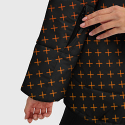 Куртка зимняя женская Apex Legends: Orange Dotted, цвет: 3D-черный — фото 2