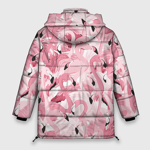 Женская зимняя куртка Розовый фламинго / 3D-Красный – фото 2