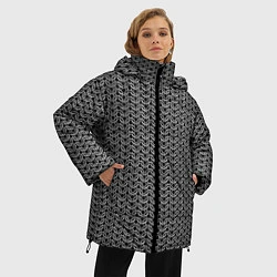 Куртка зимняя женская Кольчуга воина, цвет: 3D-черный — фото 2