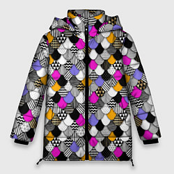 Женская зимняя куртка Цветная чешуя