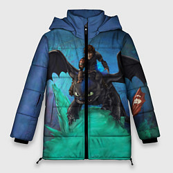 Куртка зимняя женская Как приручить дракона, цвет: 3D-черный