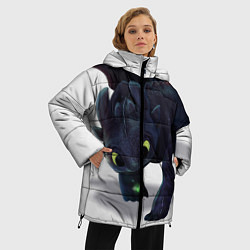 Куртка зимняя женская Как приручить дракона, цвет: 3D-светло-серый — фото 2