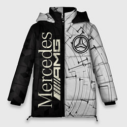 Куртка зимняя женская Mercedes AMG: Techno Style, цвет: 3D-красный