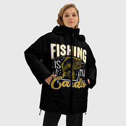 Куртка зимняя женская Fishing is my Cardio, цвет: 3D-черный — фото 2