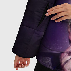 Куртка зимняя женская Lil Peep: Black Angel, цвет: 3D-красный — фото 2