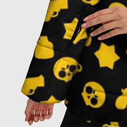 Куртка зимняя женская Brawl Stars: Yellow Style, цвет: 3D-черный — фото 2